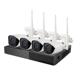 KIT NVR SEM FIO COM 4 CÂMERAS 1080P IP66 STAVIX  MFW1108