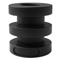 Suporte Roldana Isolador de 2 Vias Cor Preta 10 unidades